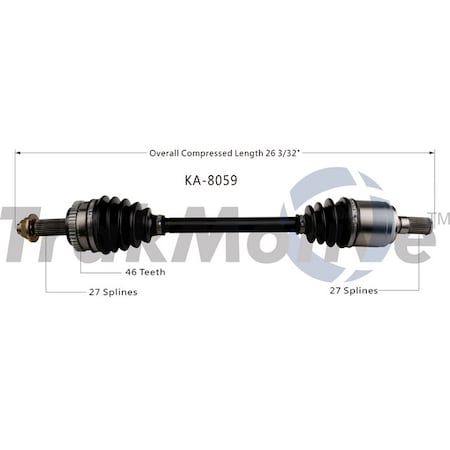 Surtrack Axle Cv Axle Shaft, Ka-8059 KA-8059